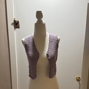 Women's Purple Knit Vest